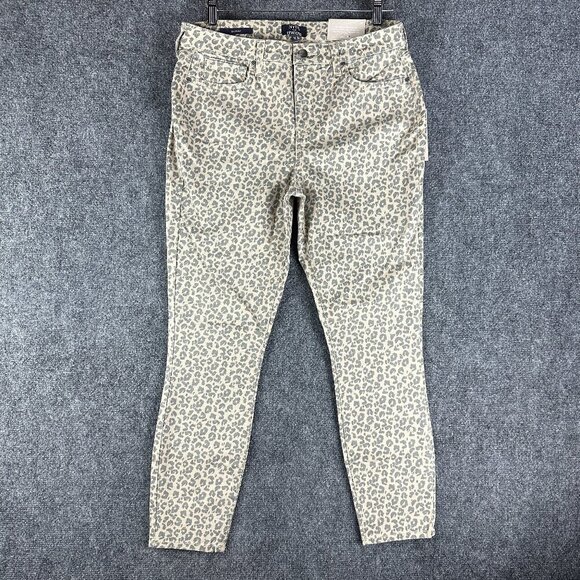 NYDJ Not Your Daughters Jeans For Chicos Womens 10 Skinny Ankle Leopard NEW - Picture 1 of 10
